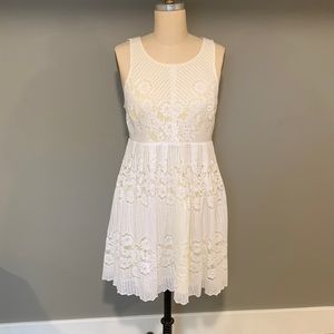 Free People Crochet White Mini Dress.